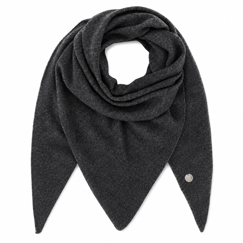 BETA STUDIOS ANDREA TRIANGLE SCARF GREY MELANGE