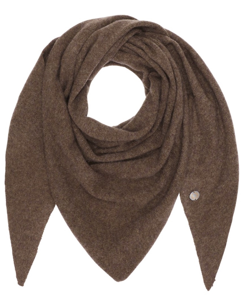 BETA STUDIOS ANDREA TRIANGLE SCARF WALNUT