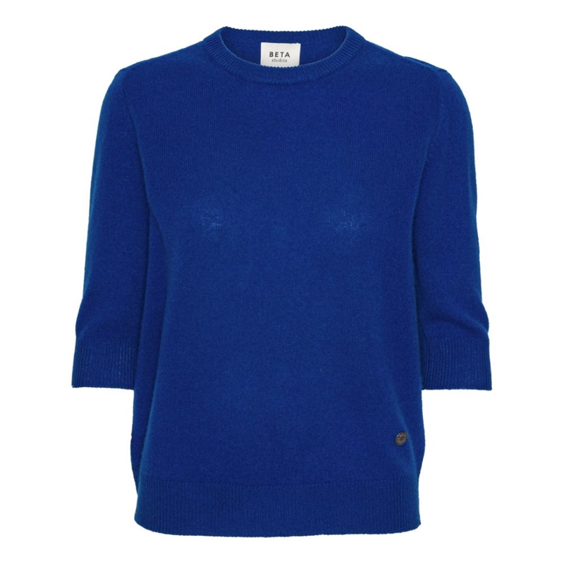 BETA STUDIOS LADY SLEEVE O-NECK AZURE BLUE