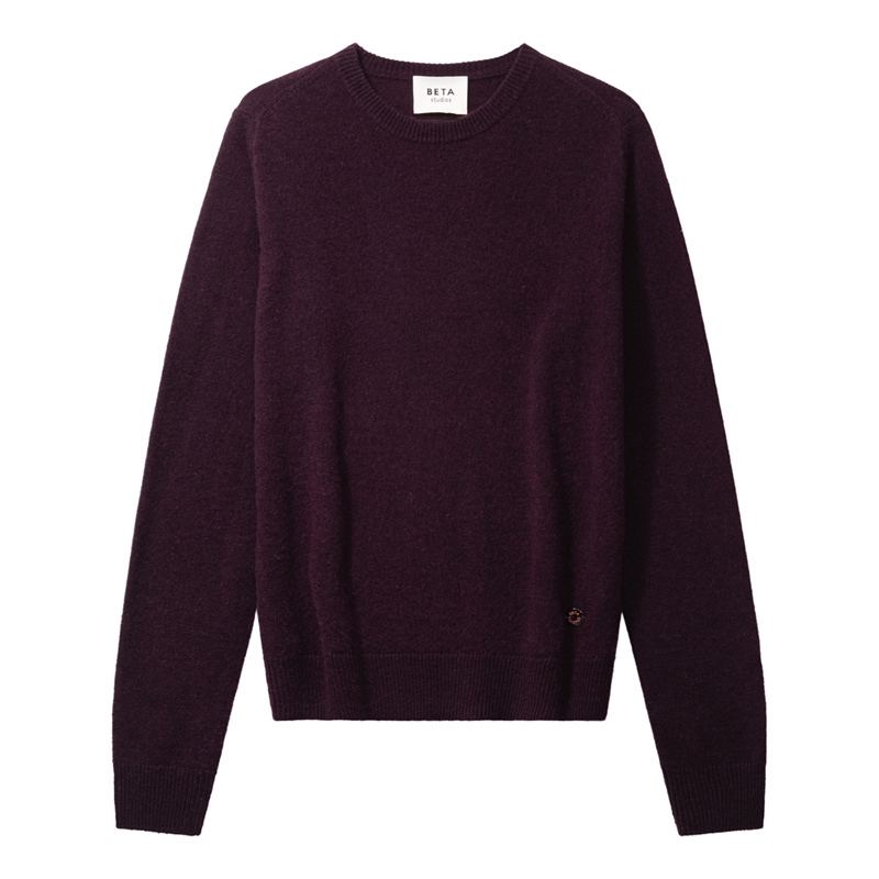BETA STUDIO ABBIE O-NECK BASIC RIPE FIG