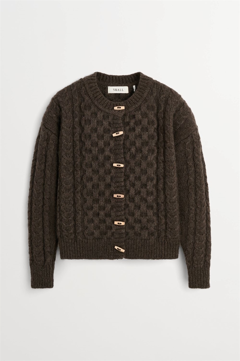 SKALL STUDIO LENNOX CARDIGAN DARK BROWN 