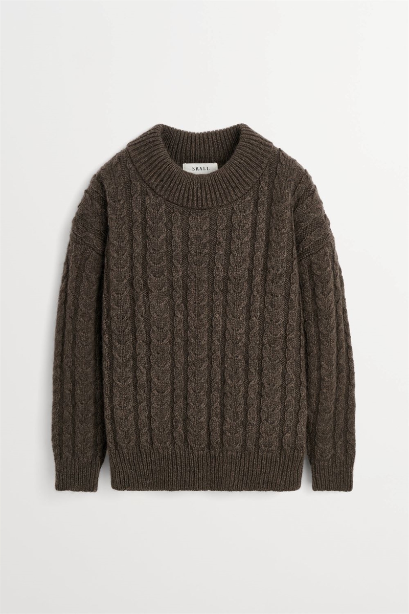 SKALL STUDIO ONO JUMPER DARK BROWN