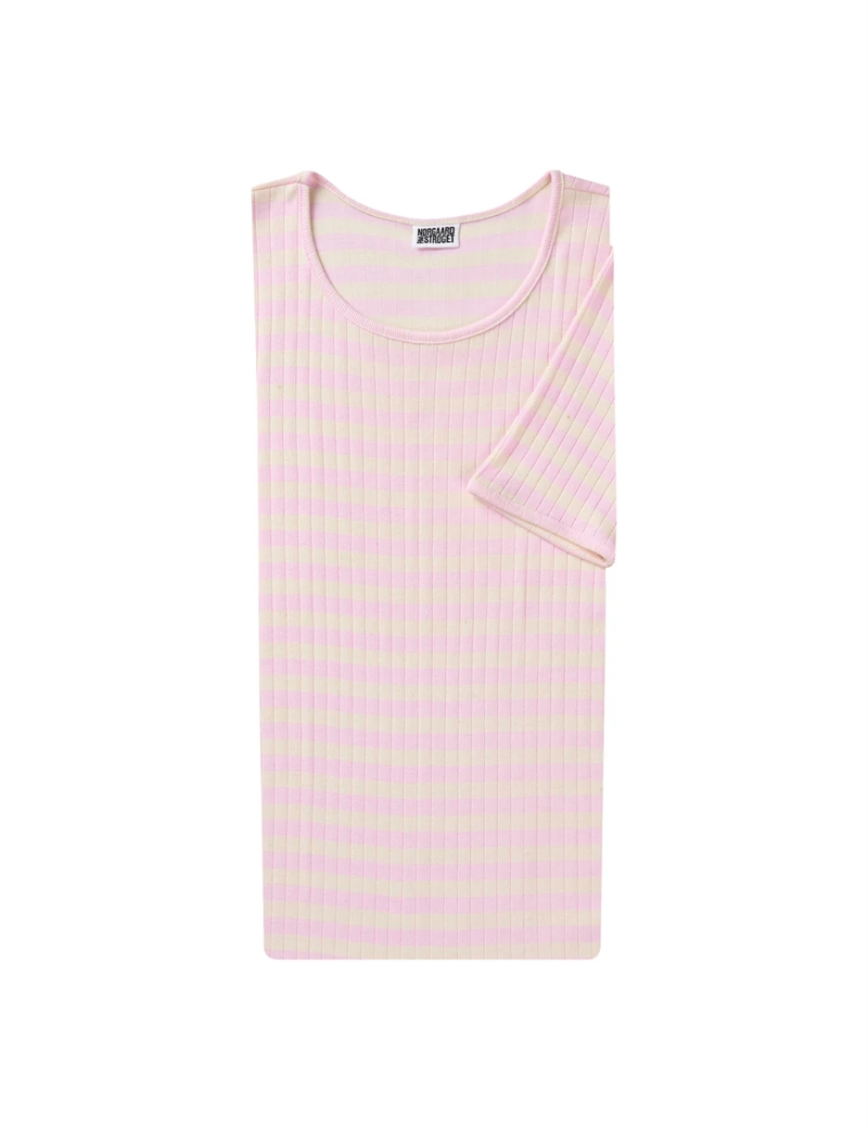 NØRGAARD PAA STRØGET 101 SS TEE ONE SIZE BROADWAY ROSE/ECRU