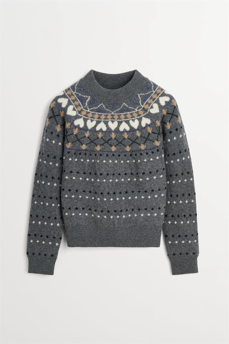 SKALL STUDIO MISTY JUMPER GREY JACQUARD