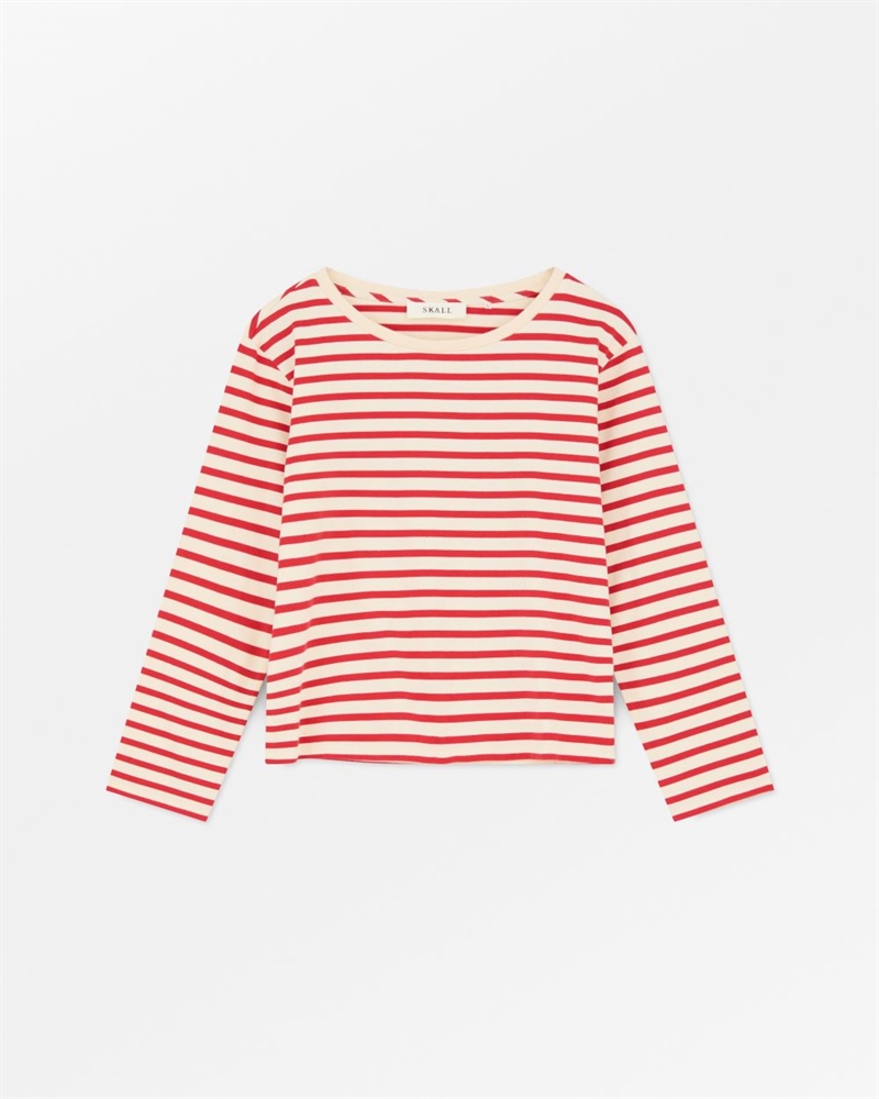 SKALL STUDIO MARRON OVERSIZED BLOUSE OFF WHITE/RED STRIPE