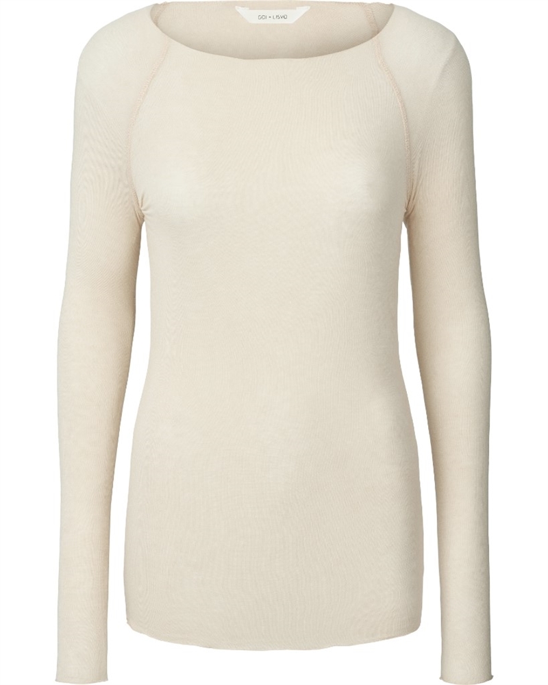 GAI+LISVA AMALIE L/S WOOL TOP OFF WHITE