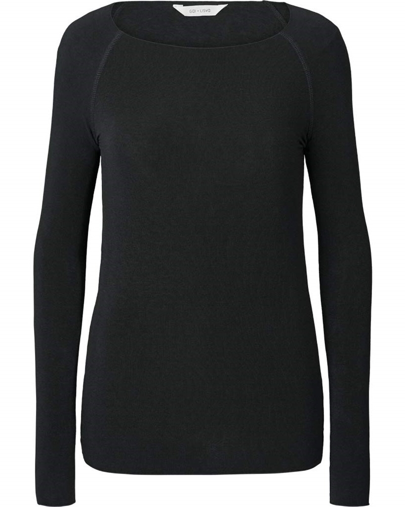 GAI+LISVA AMALIE L/S WOOL TOP BLACK