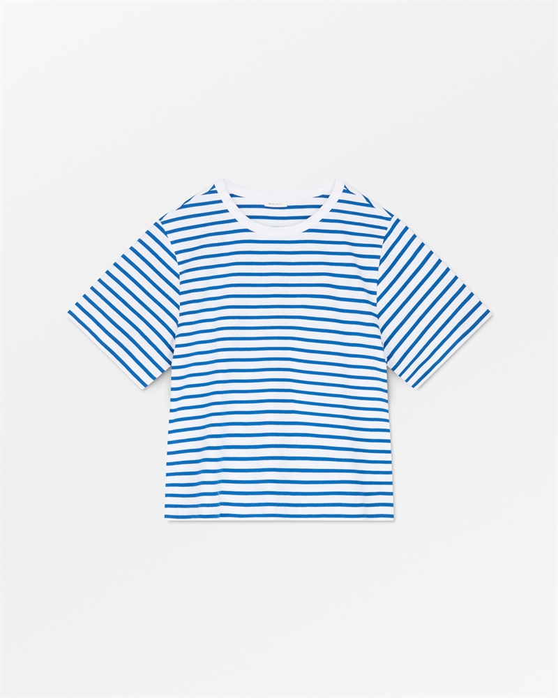 SKALL STUDIO BOYFRIEND TEE CLASSIC BLUE/OPTIC WHITE