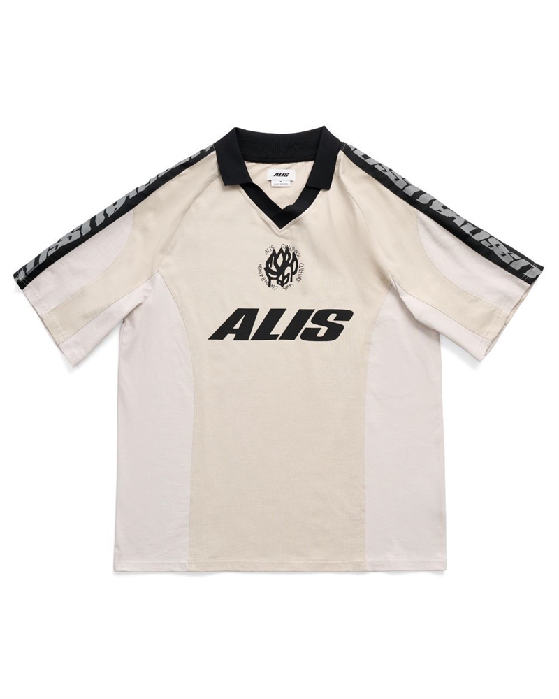 ALIS ALAIN POLO TEE SAND/ANTARTICA OFF WHITE