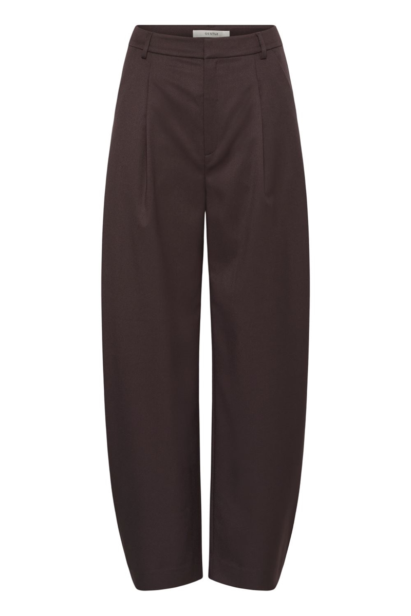 GESTUZ GZCALLIA MW BARREL PANTS GANACHE/BROWN