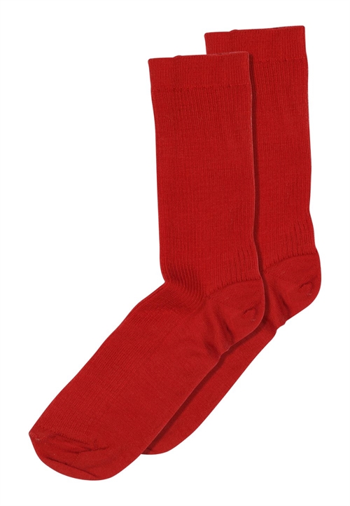 MP DENMARK FINE WOOL RIB SOCKS TOMATO