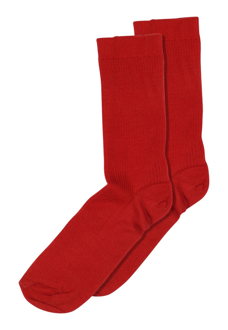 MP DENMARK FINE WOOL RIB SOCKS TOMATO