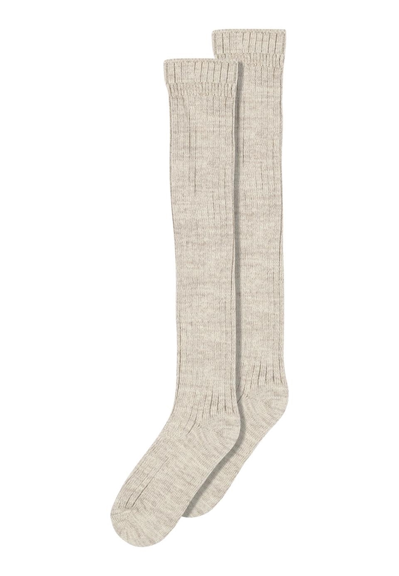 MP DENMARK MEGAN KNEE SOCKS LIGHT BROWN MELANGE