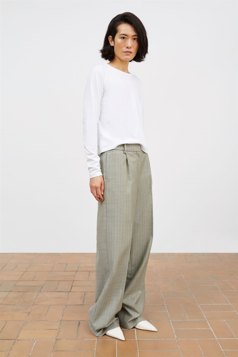 SKALL STUDIO THOM TROUSERS LIGHT GREY/ECRU