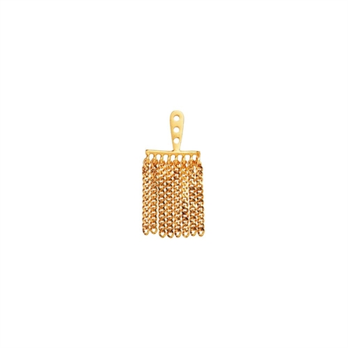 STINE A DANCING CHAINS BEHIND EAR EARRING GOLDPLATED SINGLE