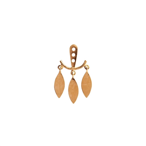 STINE A DANCING THREE LEAVES BEHIND EAR GOLDPLATED SINGLE