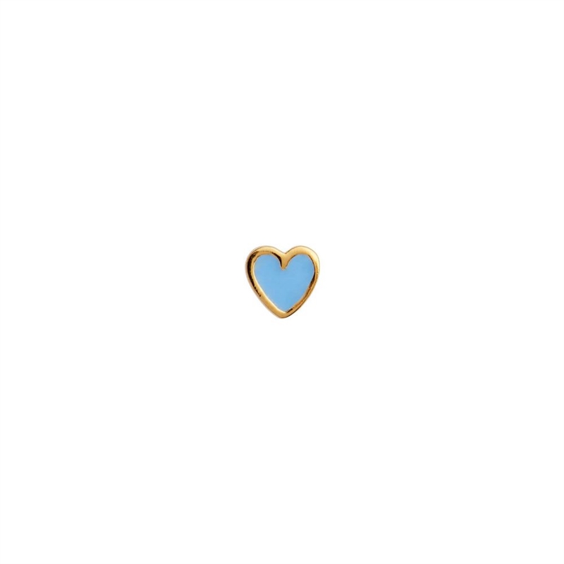 STINE A PETIT LOVE HEART LIGHT BLUE ENAMEL GOLDPLATED SINGLE