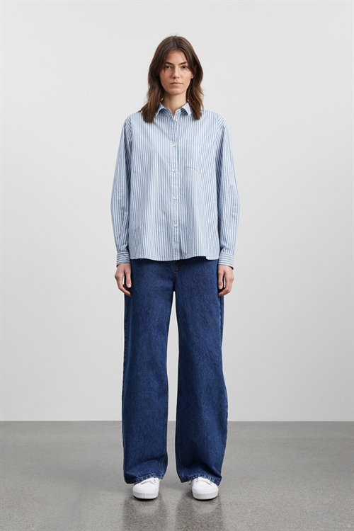 SKALL STUDIO MAY SHIRT BLUE STRIPE
