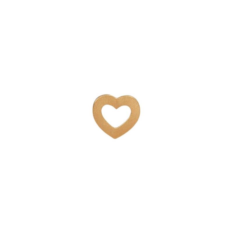 STINE A PETIT OPEN LOVE HEART EARRING GOLDPLATED SINGLE