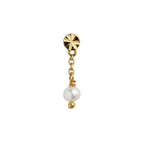 STINE A TRES PETIT ETOILE EARRING WITH PEARL GOLDPLATED SINGLE