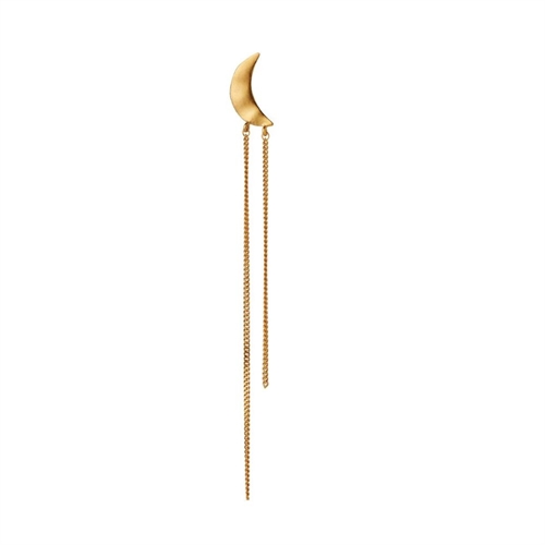 STINE A BELLA MOON EARRING WITH LONG CHAINS GOLDPLATED SINGLE