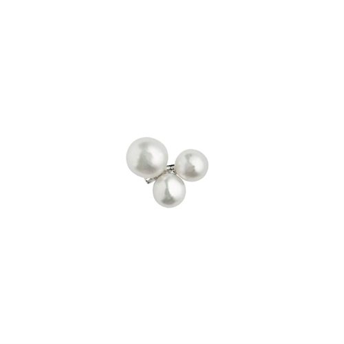 STINE A THREE PEARL BERRIES EARRING SILVER SINGLE