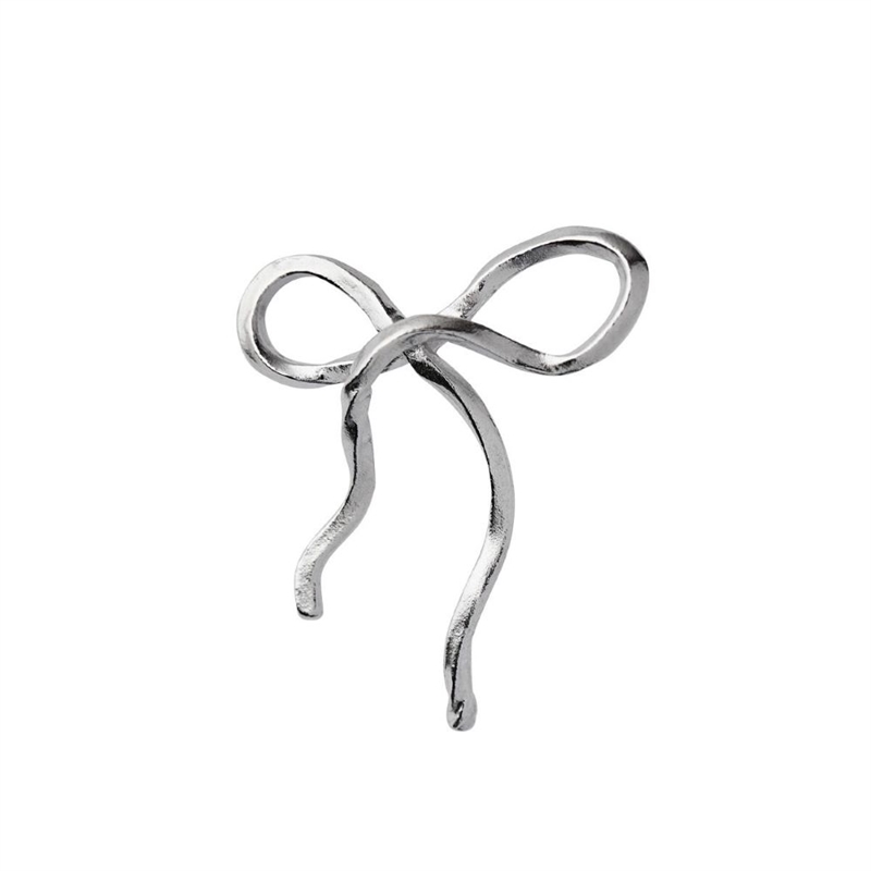 STINE A FLOW BOW EARRING SILVER SINGLE