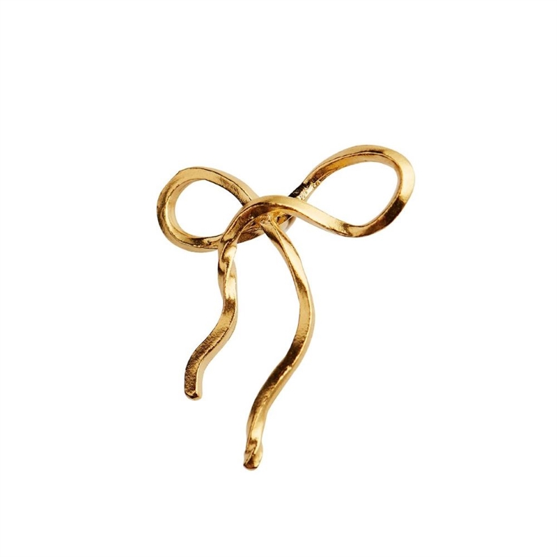 STINE A FLOW BOW EARRING GOLDPLATED SINGLE