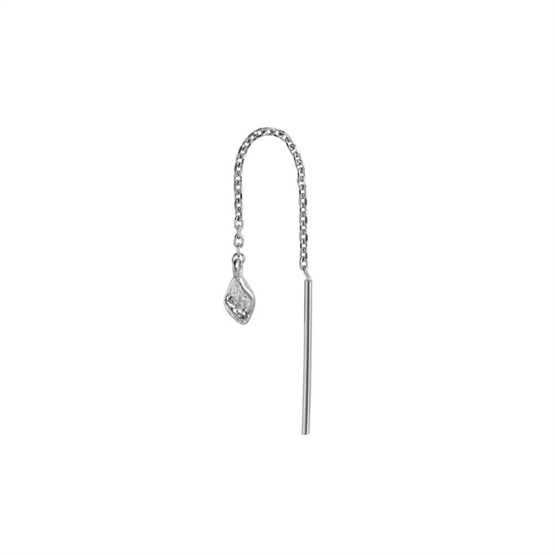 STINE A TOUT PETIT DANGLING ILE DE L\'AMOUR EARRING SILVER SINGLE