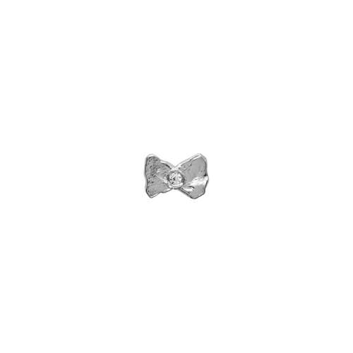 STINE A TRES PETIT BOW EARRING SILVER SINGLE