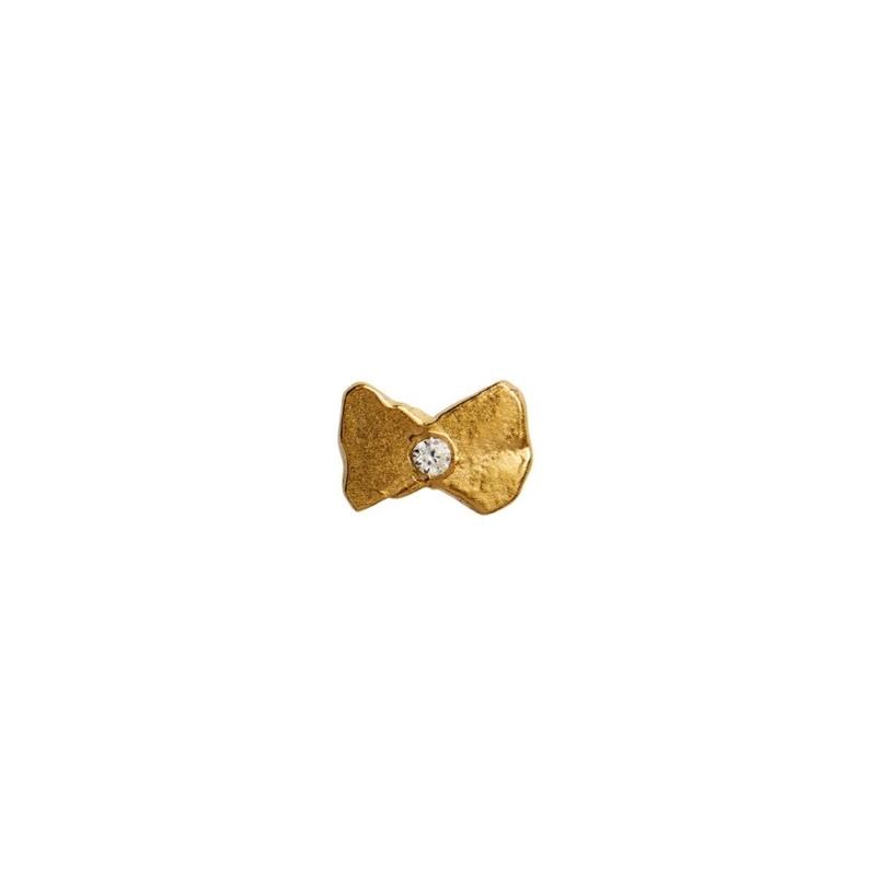 STINE A TRES PETIT BOW EARRING GOLDPLATED SINGLE