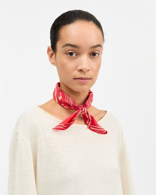 SKALL STUDIO FLORAL SCARF 55X55 RED