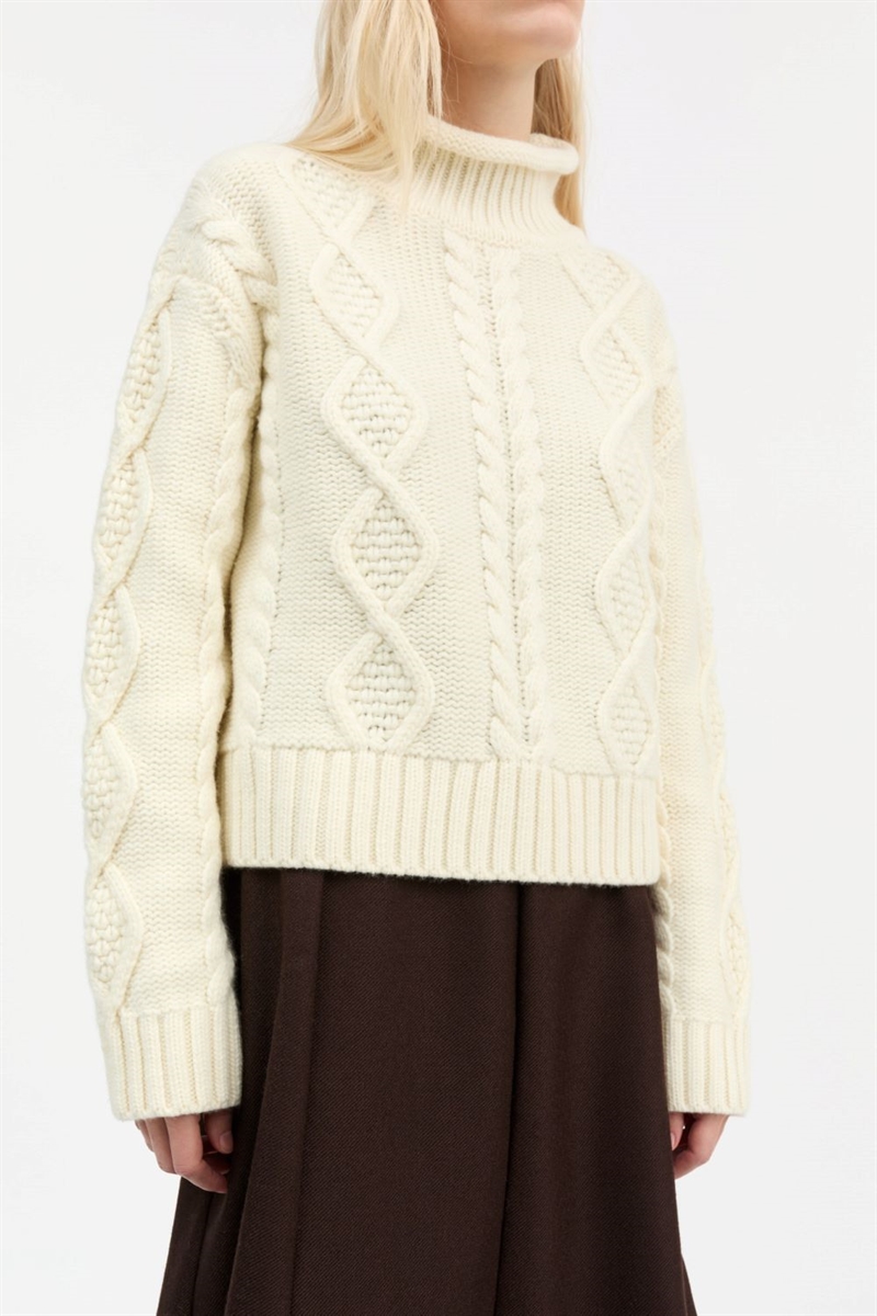 SKALL STUDIO WHITE SUN O-NECK JUMPER ECRU