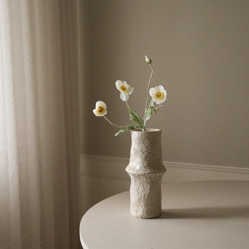 BOTANE WHITE POPPY FLOWER 56 CM