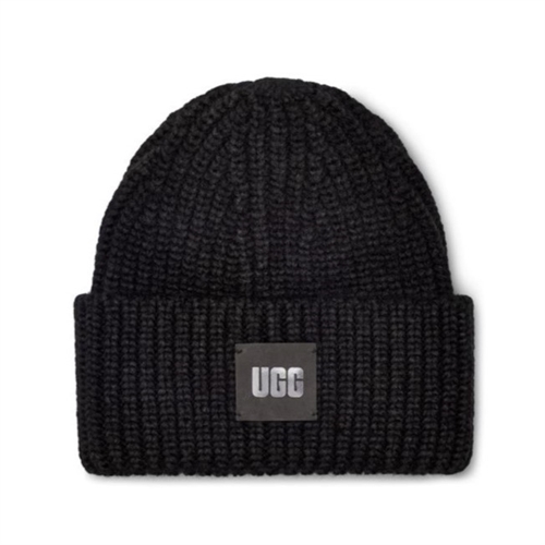 UGG CHUNKY RIB BEANIE BLACK