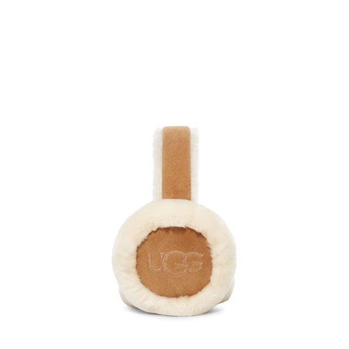 UGG W EMBROIDERED LOGO EARMUFF CHESTNUT