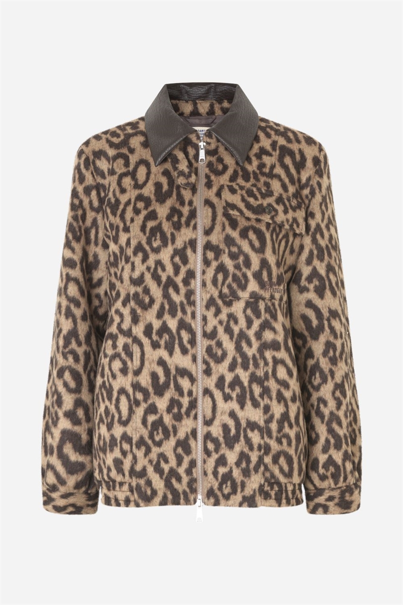 BAUM UND PFERDGARTEN BELINE JACKET WOOL CAMEL LEOPARD