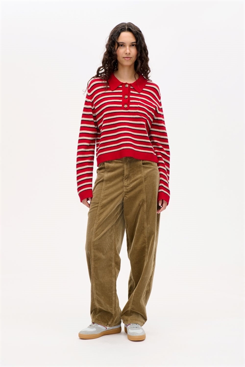 BAUM UND PFERDGARTEN CORI SWEATER CRIMSON RED STRIPE 