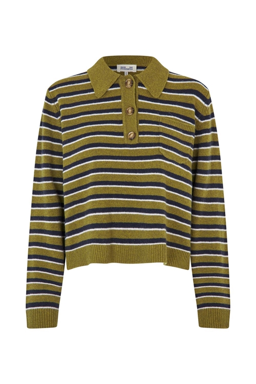 BAUM UND PFERDGARTEN CORI SWEATER IVY GREEN STRIPE