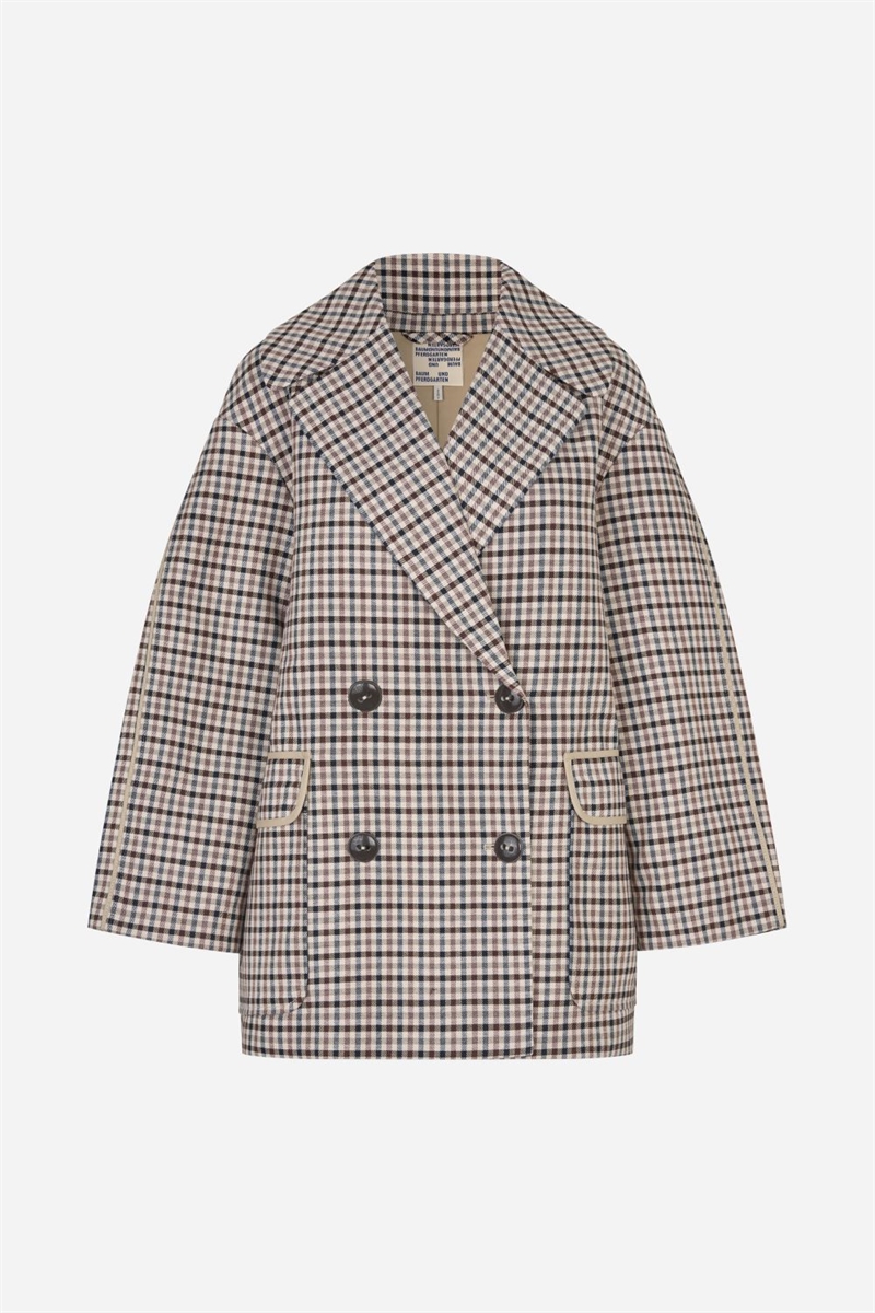 BAUM UND PFERDGARTEN BATICIA JACKET BROWN CAMEL CHECK