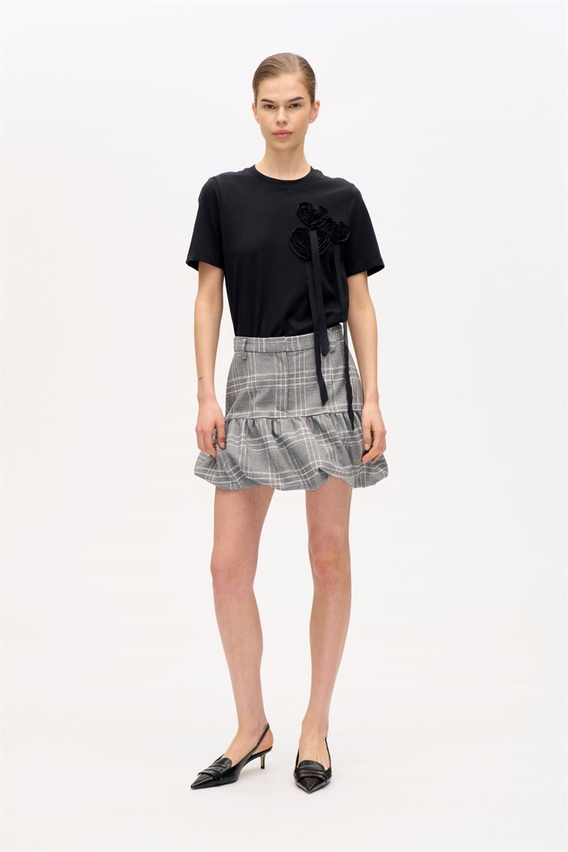 BAUM UND PFERDGARTEN SIKITA SKIRT BLACK AND WHITE CHECK