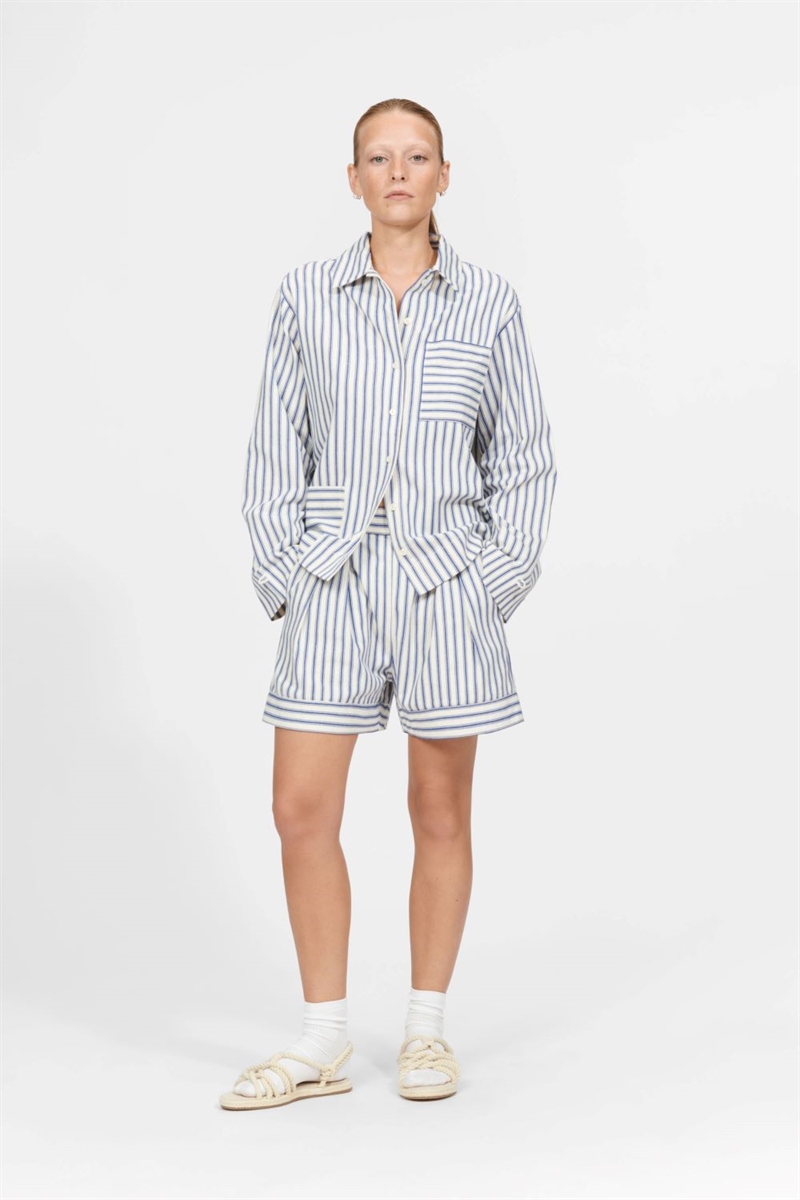 NUE NOTES CLOVIS SHIRT NAVY STRIPE