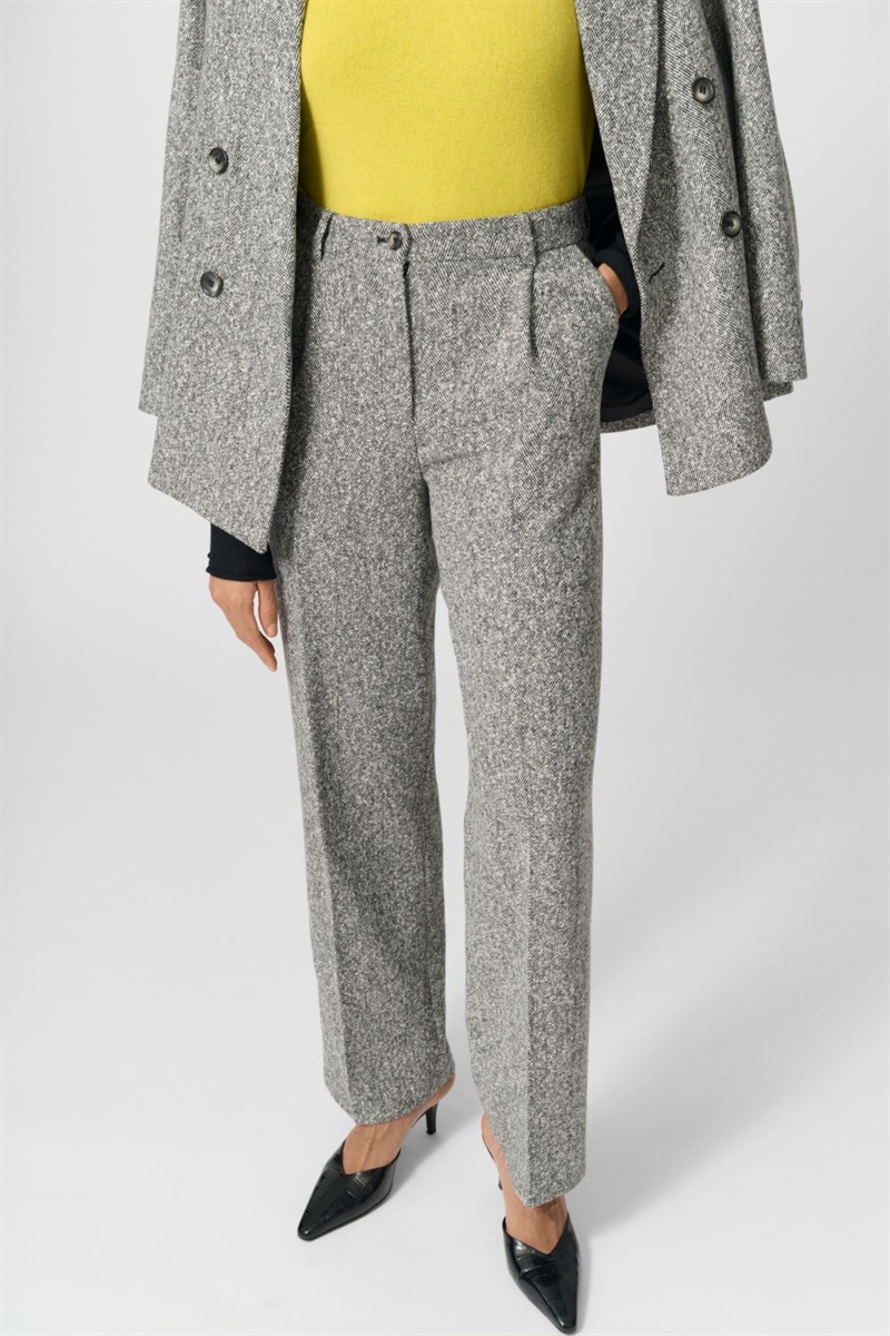 LOVECHILD LUCAS PANTS BLACK AND WHITE HERRINGBONE