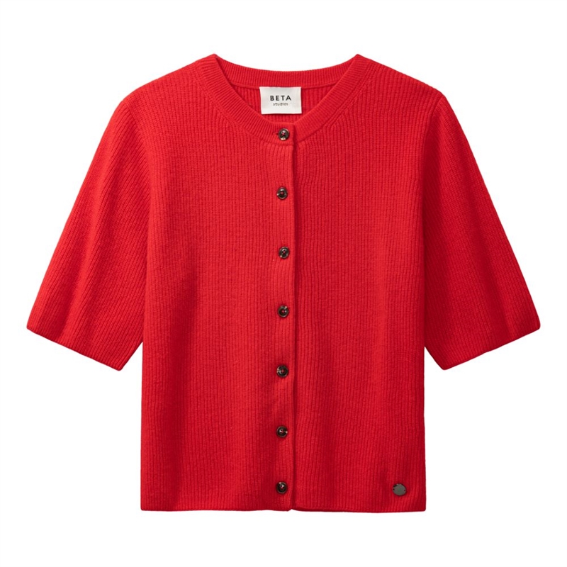BETA STUDIO KARLA LADY SL CARDIGAN RED