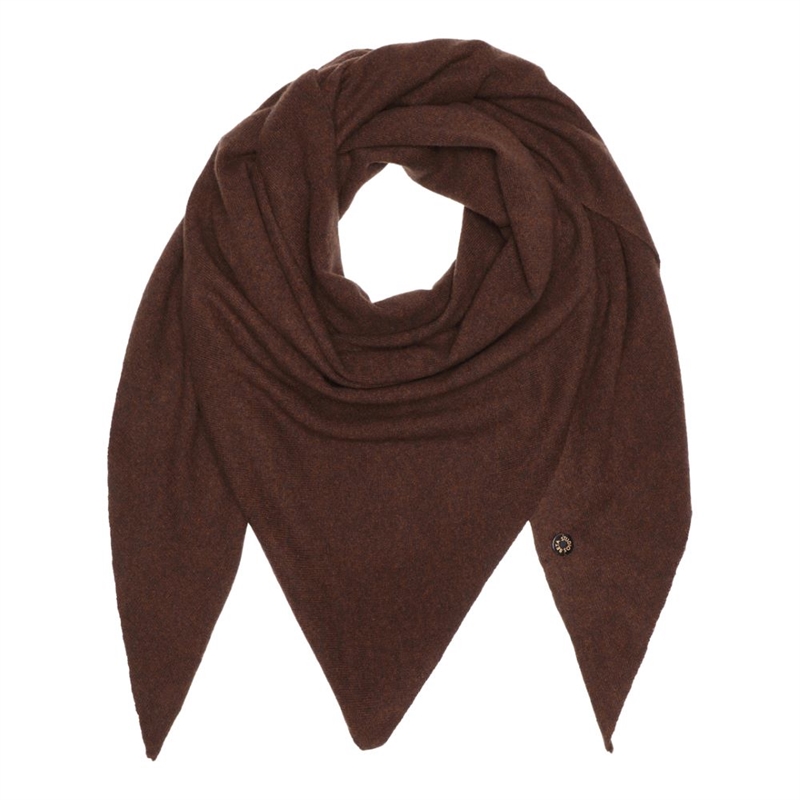 BETA STUDIOS TRIANGLE BIG SCARF COFFEE BROWN