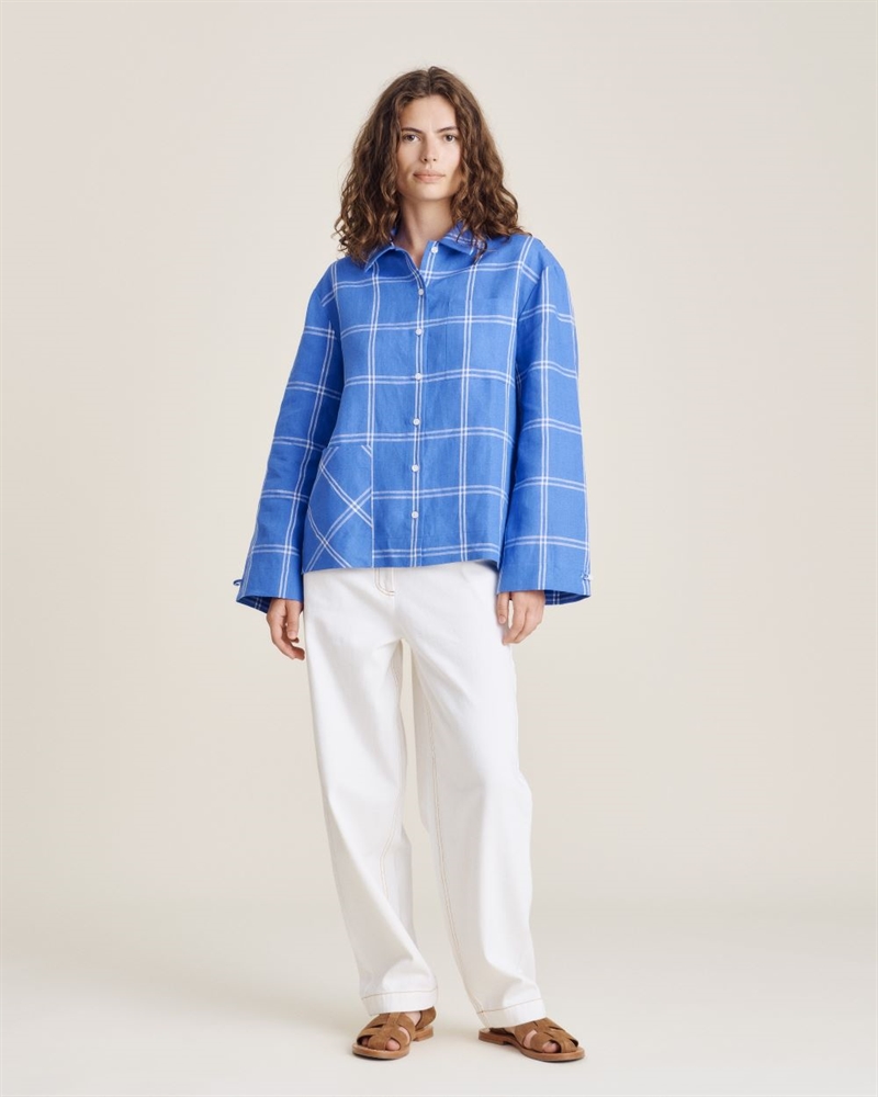 NUE NOTES CLOVIS SHIRT BAJA BLUE