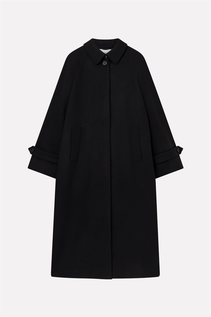 MKDT CARO TWO LAYERED WOOL COAT BLACK