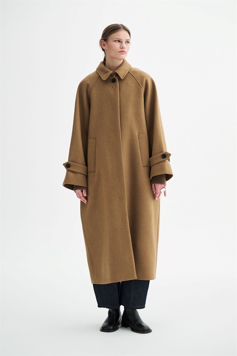MKDT CARO TWO LAYERED WOOL COAT PRALINE
