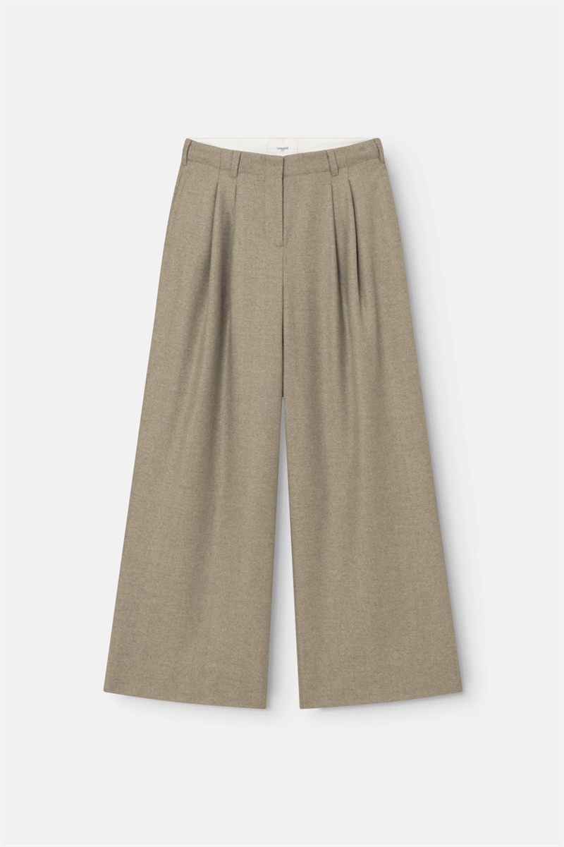 LOVECHILD STELLA PANTS EGRET HERRINGBONE