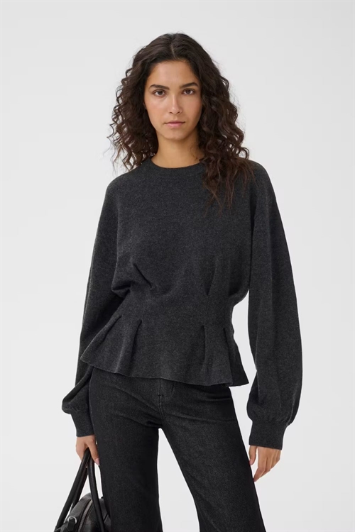 GESTUZ GZMANZI WAIST PULL OVER DEEP GRAPHITE MELANGE